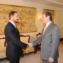 Crown Prince Haakon of Norway meets with the President of Mongolia Mr. N. Enkhbayar. For editorial use only - not for sale. Photo D. Rentsendorj, MONTSAME news agency.  Picture size 1715 x 1139 px 1,18 MB.